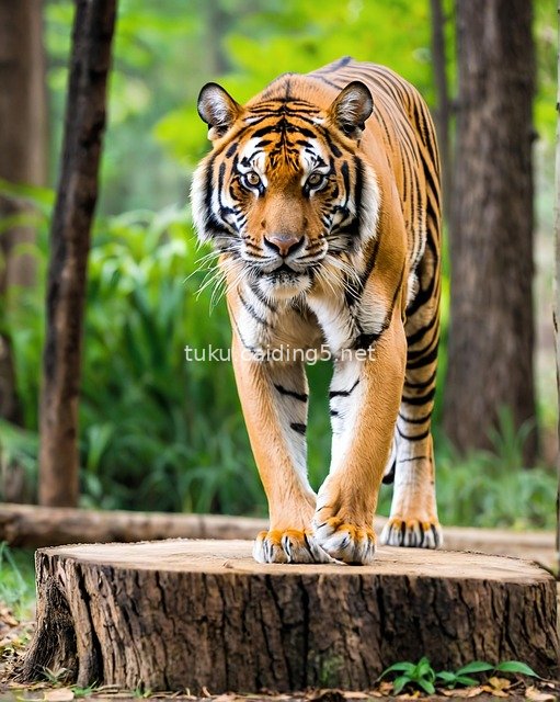 Close-up of a Jungle Tiger Strolling – Wildlife & Natural Ecology