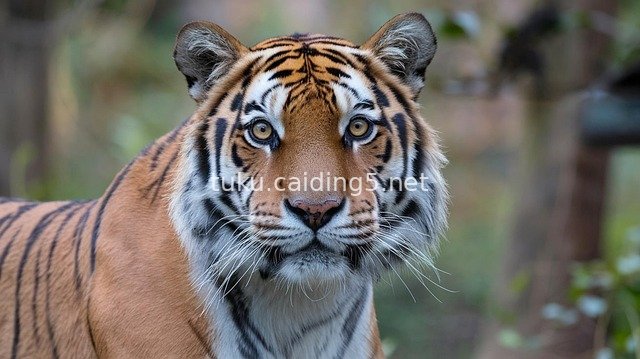 Close-Up of a Wild Tiger's Head: The Majestic Gaze of a Jungle Predator