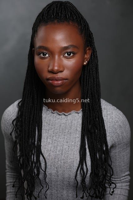 Professional Portrait Retouching: Black Woman Portrait with Natural Skin Treatment