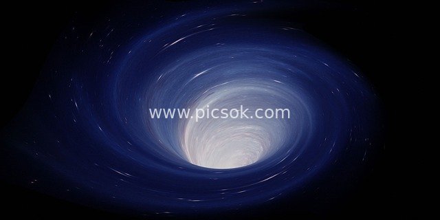 Deep Cosmic Wormhole & Black Hole Sci-Fi Spatial Vortex Creative Design Material