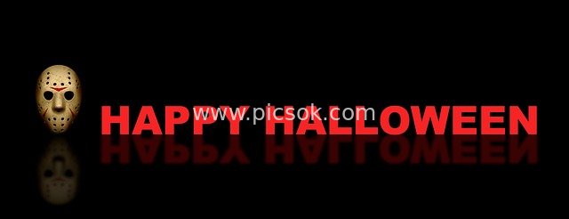 Halloween Horror Mask Reflection Banner - Spooky Festive Atmosphere Material