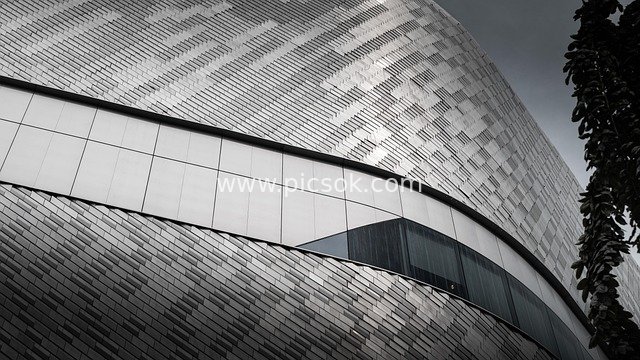 Exterior of Modern Curved Glass Building of Central Embassy in Bangkok