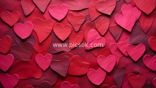 浪漫粉色爱心背景 温暖情人节爱心设计素材