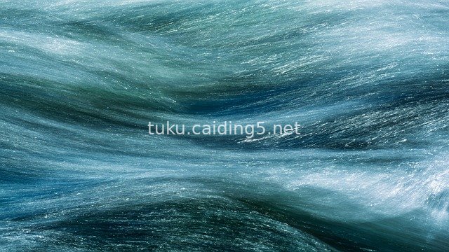 抽象蓝色水流长曝光背景 自然动态波纹素材