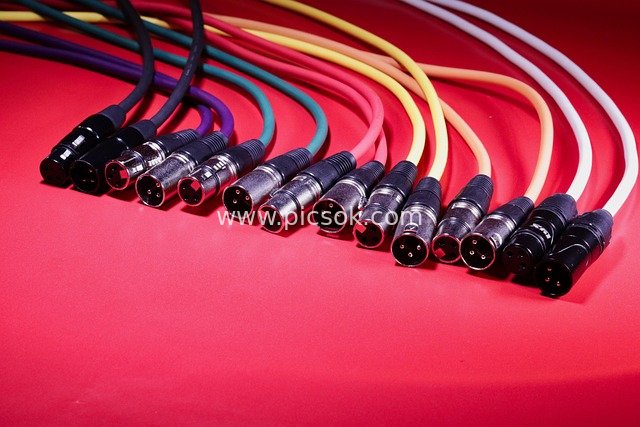 Colorful Audio Cables & Microphone Cables - Music Studio & Podcast Equipment