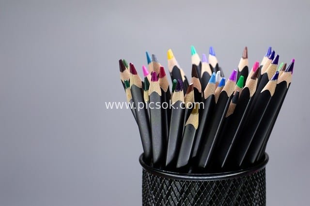 彩色铅笔艺术工具 创意绘画色彩素材