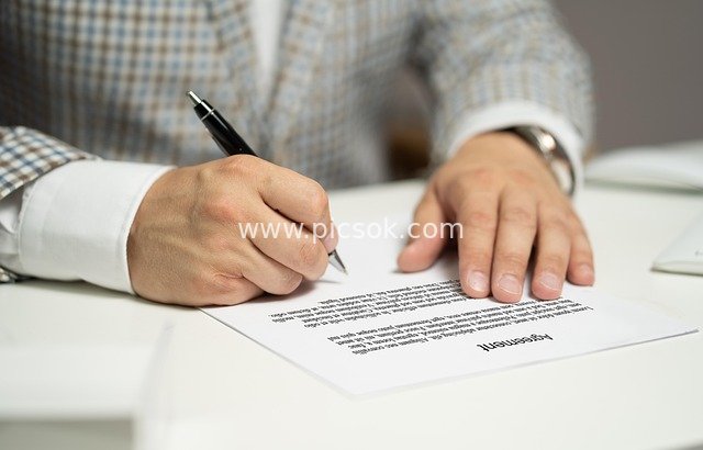 Business Professional Signing a Contract Agreement - Professional Signing Scene