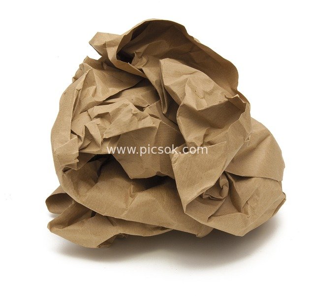 Crinkled Kraft Paper Ball - Eco-Friendly Recycling & Ecological Theme Material