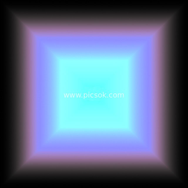 3D Gradient Square Luminous Frame Background Material