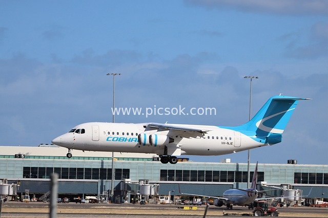 Cobham Aviation BAE146 Aircraft Landing at Adelaide Airport