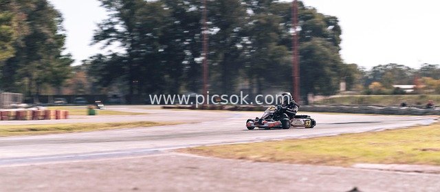Thrilling Speed Moments at Outdoor Kart Racing Track