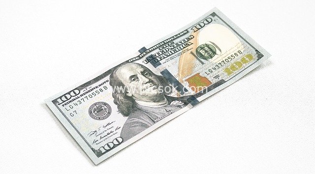 Close-up of a 100-dollar bill (with 1000 watermark, designed presentation) - Financial Wealth & Currency Material