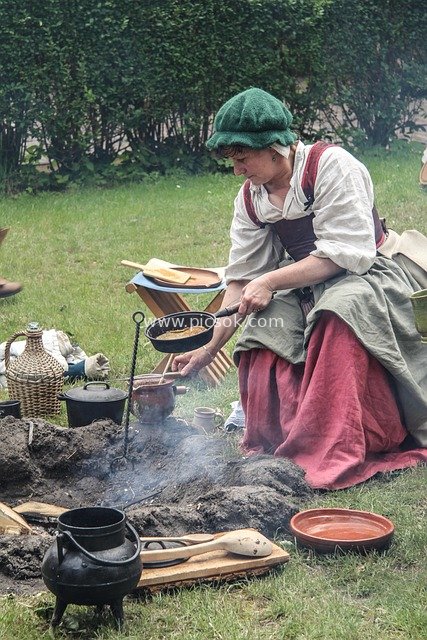 Traditional Outdoor Cooking at the Retro Festival in Groningen, Netherlands