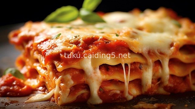 Appetizing Baked Italian Lasagna Featuring Stretchy Cheese
