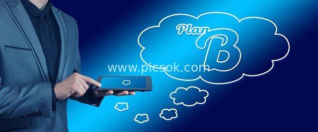 Creative Concept Image of a Business Professional’s Plan B Backup Strategy