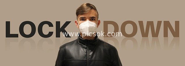 Youth in Masks During Lockdown: COVID-19 Protection Theme Material