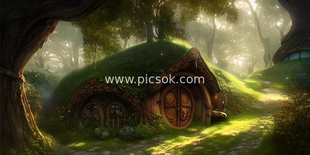 Hobbit-style Cottage: Magical Home in a Fantasy Forest