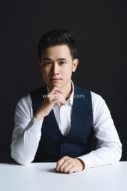 Formal Portrait of a Young Businessman - Fashion Image of a Workplace Elite
