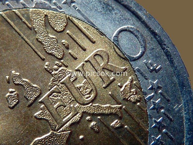 Close-Up of Euro Coins - Financial Currency Payment Scene Material