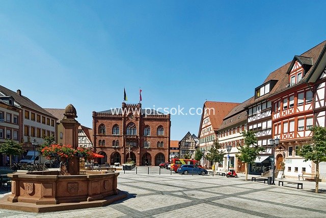 德国陶伯比绍芬海姆历史广场建筑景观