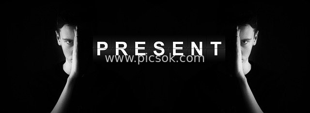 Black-and-White Mirror-Image Portrait and Psychophilosophical Reflections on the 'Present'