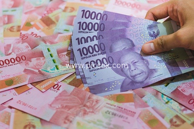 Stacked Indonesian Rupiah Cash - Financial and Economic Scene Image