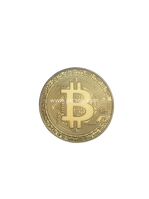 Golden Bitcoin Physical Model: Cryptocurrency & Financial Digital Asset