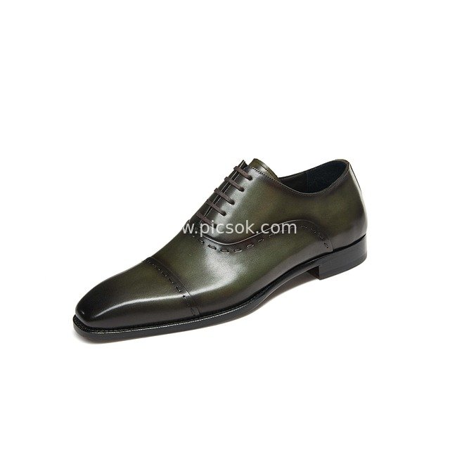 Men's Business Formal Genuine Leather Oxford Shoes, Stylish Workplace Footwear