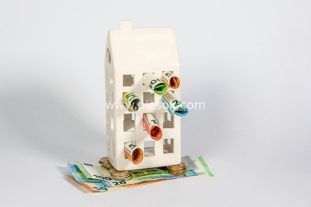 House Piggy Bank: Euro Savings and Wealth Accumulation