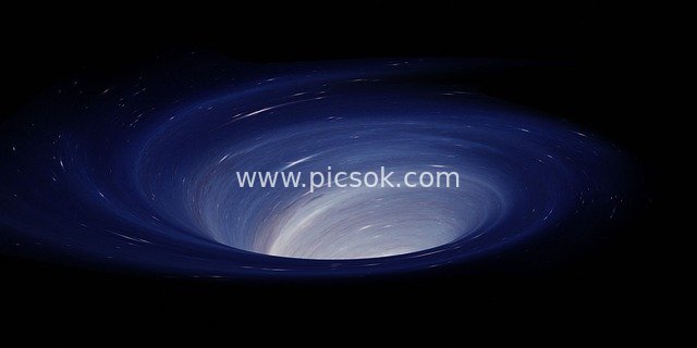 Wormhole & Black Hole Cosmic Sci-Fi Spacetime Tunnel Mysterious Celestial Image Material