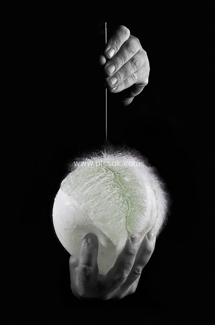 Water Balloon Experiment: Creative Technological Moment Against Black-and-White Background