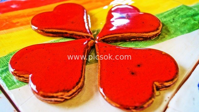 Four-Heart Connected Love Cookies: Lucky Charm of Love and Friendship