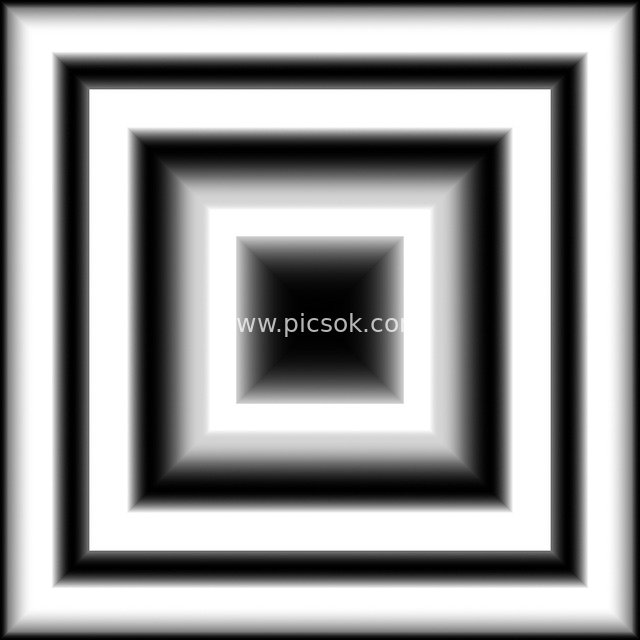 Black & White Geometric Square Nested Gradient Visual Illusion Background Resource