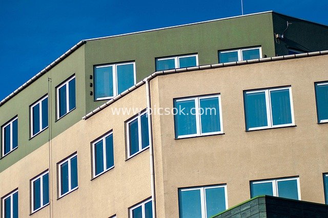 Exterior of Modern Apartment Building - Real Estate Residential Architectural Design