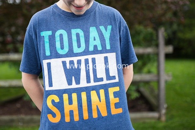 Today I Will Shine Inspirational Text T-Shirt Outdoor Scene Image