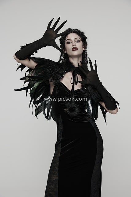 Gothic Dark Style Model Fashion Photoshoot (Halloween Theme)