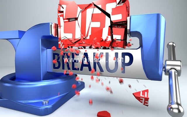 3D Symbolic Image of Life Shattered by Breakup