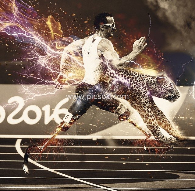 2016 Paralympic Games: Paralympic Athlete Competing with Cheetah