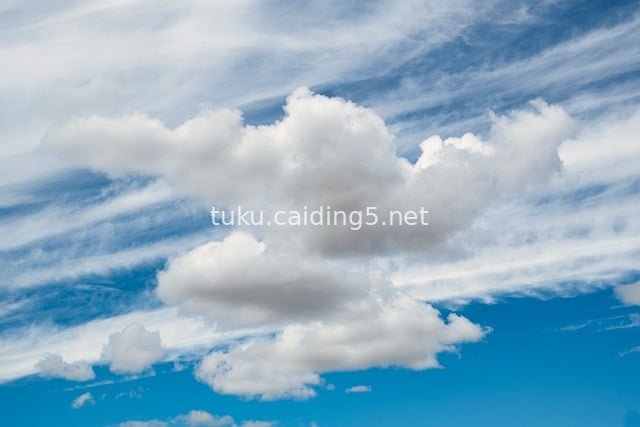White Clouds in a Clear Blue Sky - Refreshing Sky Beauty