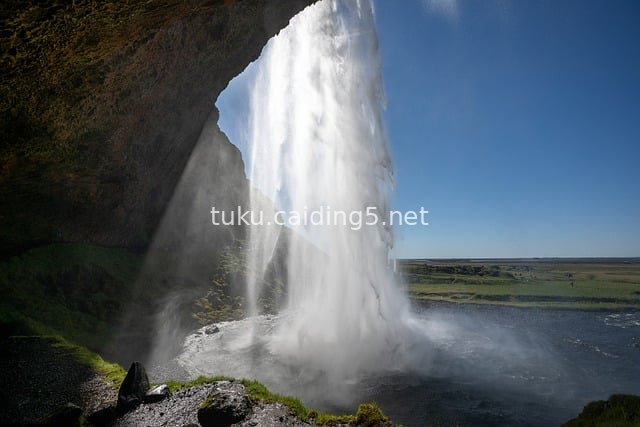 冰岛塞里雅兰瀑布 壮观自然流水景观