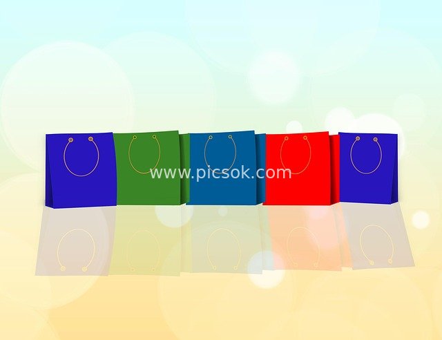 Colorful Shopping Bags - HD Material for E-commerce & Business Marketing