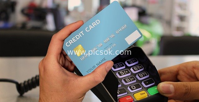 Credit Card Swipe Payment at POS Terminal - Cashless Shopping Scene