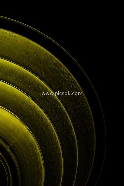 Abstract Futuristic Golden Ring Tech-Style Background Material