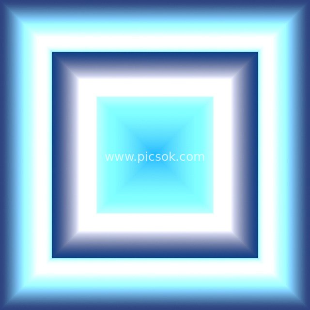 Nested Blue Gradient Squares with Bright Glowing Background Design Material