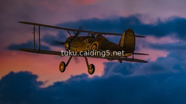 WWII British Gloster Biplane Dusk Flight Model