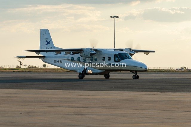 Ulendo Airlines Dornier 228 Turboprop Airliner at Malawi Airport