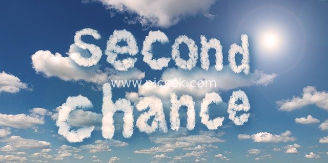 Creative 'Second Chance' Clouds Against Blue Sky - Sunlit Hope Scene Material