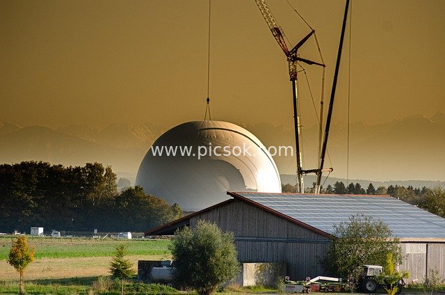 Radome Under Construction in Bavaria: Alpine Landscape Tech Project