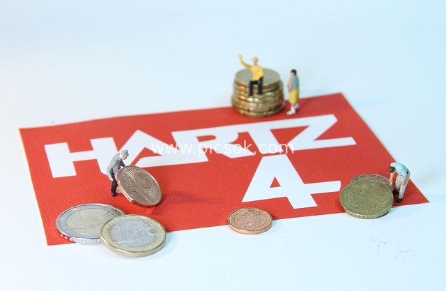Miniature Figurines Depicting Hartz 4 Policy and Euro Economic Scenarios