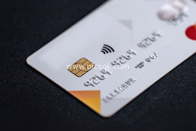 Close-up of a White Credit Card | Detailed View of a Financial Payment Bank Card